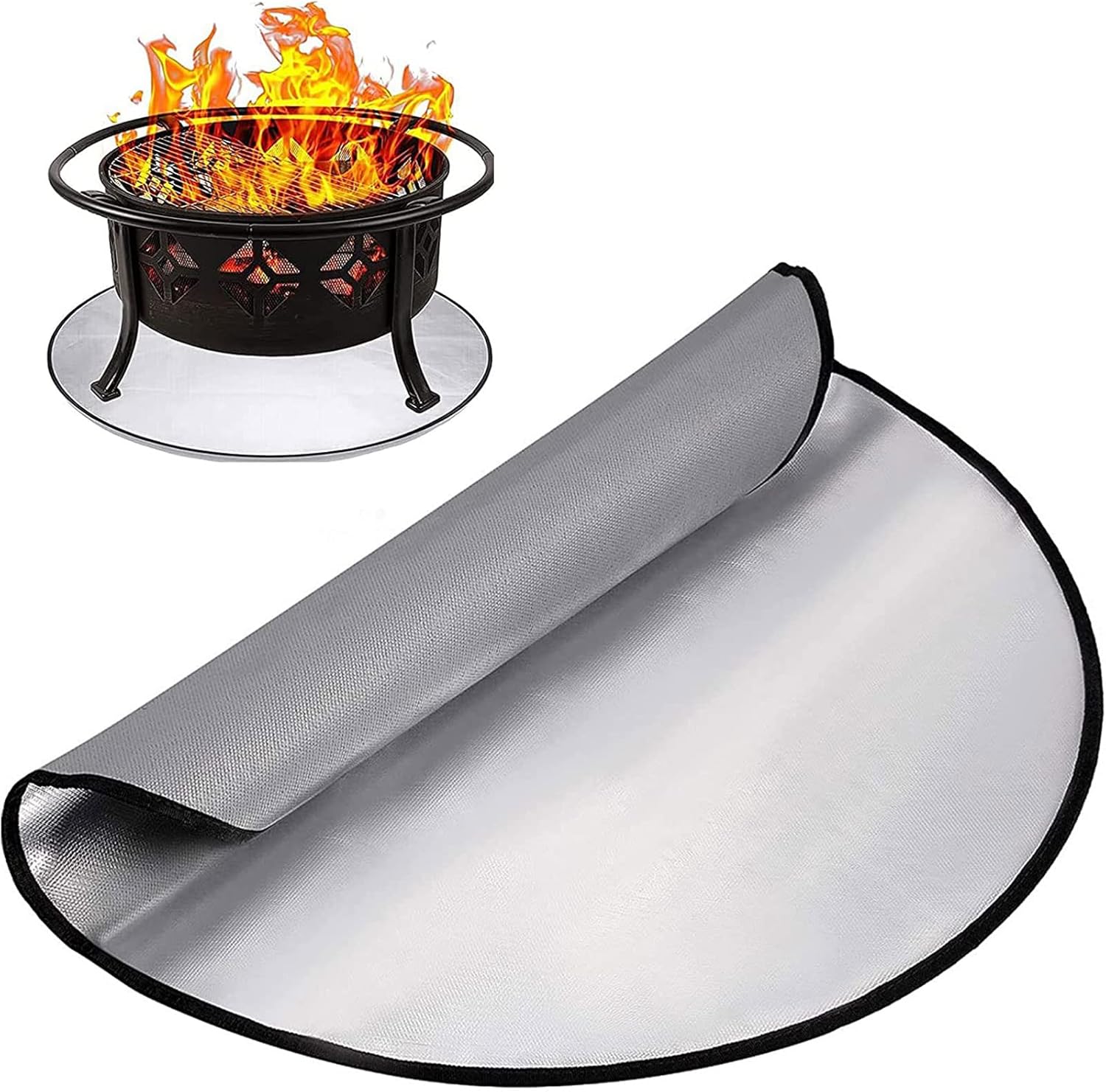 Amazon.com : Oxdigi Fire Pit Mat Under Grill, Fire Resistant Fireproof ...