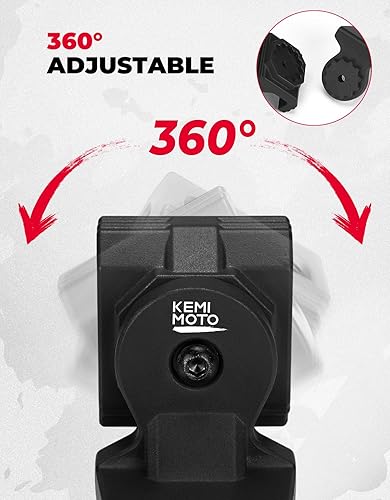 Miniatura 4 de KEMIMOTO 2 soportes para luz de látigo UTV, soportes de barra de luz, antena CB, compatible con Polaris Ranger General Can-Am Defender Commander