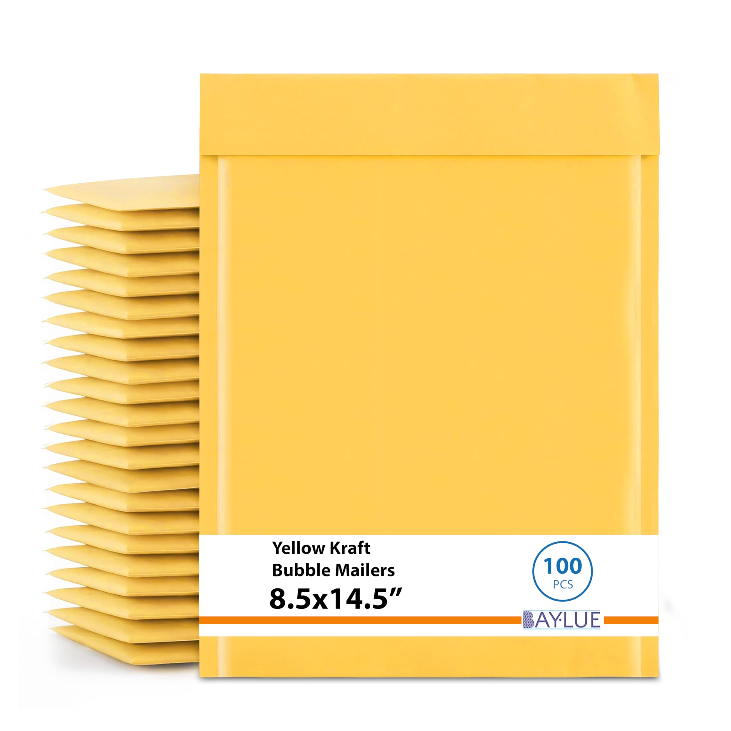 Kraft 8.5x14.5 Inch Bubble Mailers #3 | Self Seal Large Padded Envelopes | Air Cushioned Bubble Mailer | Usable Size 8.5x13.5 Inch | Lightweight