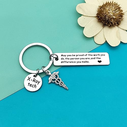 Miniatura 5 de X-Ray Tech Gift Radiographer Regalo de agradecimiento Llavero Radiógrafo Llavero Radiología Tecnólogo Regalo de Apreciación Joyería Radiología