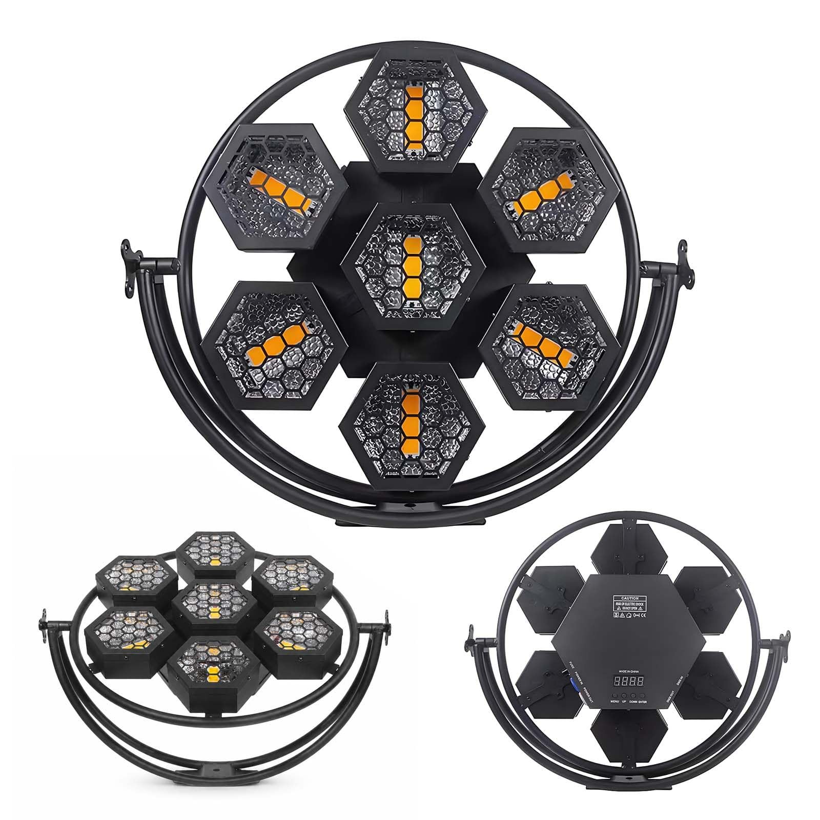 Foco De Escenario Redondo Estilo Vintage (370 W, Rgbw Cob) Para Bares