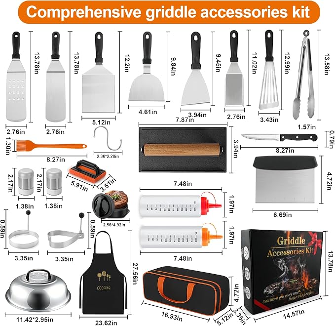 Kit accesorios parrilla 42 piezas acero inoxidable miniatura 3