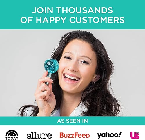 Miniatura 6 de Globos de hielo para la cara, seguros para el congelador y altamente eficaces para rutinas diarias de belleza, rodillo facial para tensar la piel,