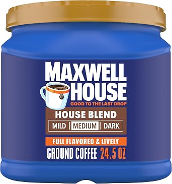 Maxwell House Blend Medium Roast Ground Coffee 24.5 oz Canister