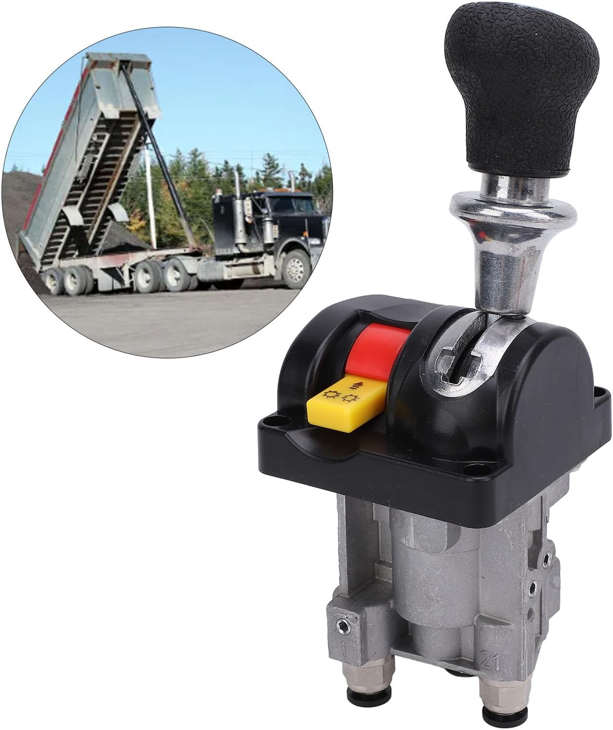 Dump Truck Control Valve, 4 Holes 4 Working Positions Simple Operate High Performance Proportional Control Valves with PTO Switch Slow Down Tipper Switch for Hydraulic System