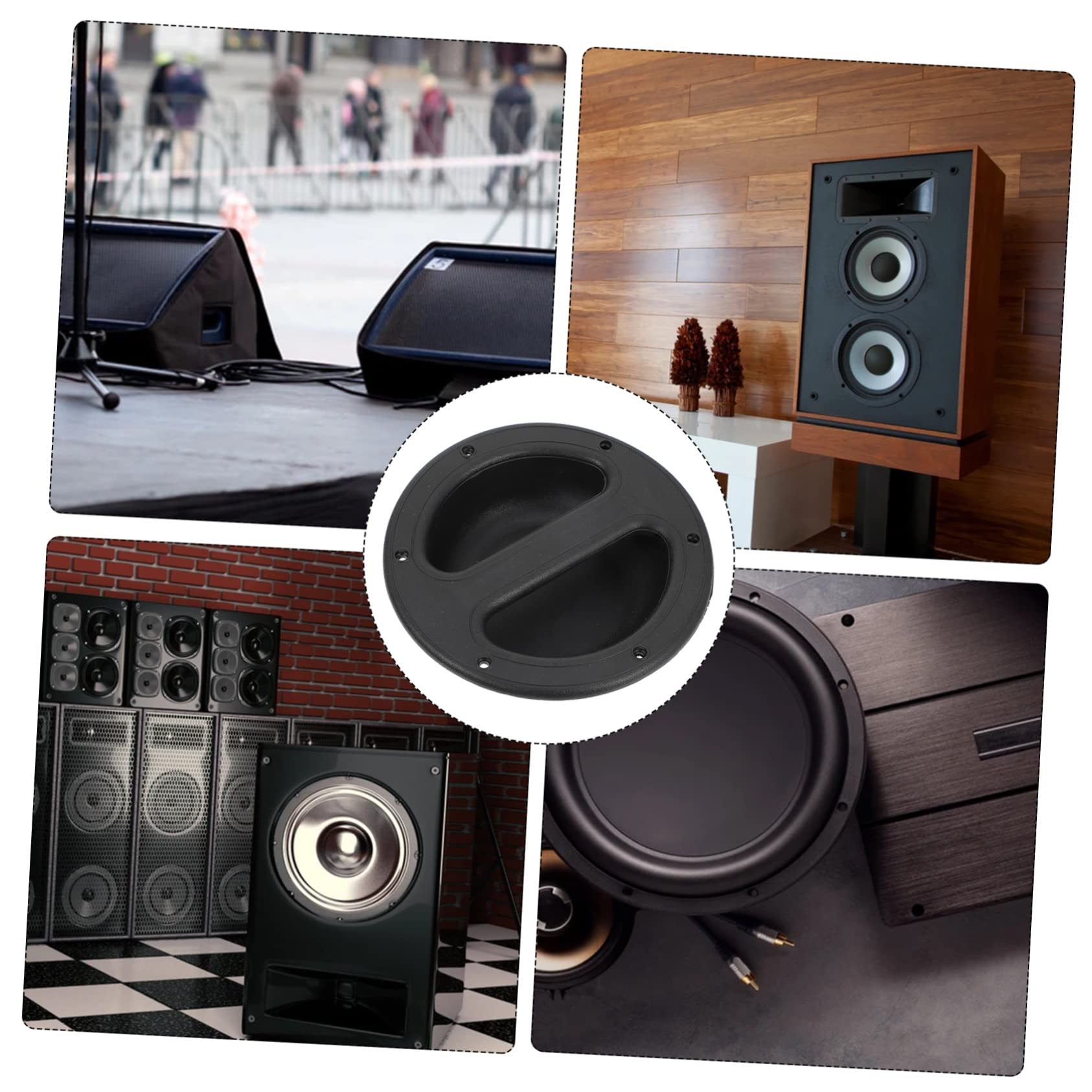 IWOWHERO Ccessories for Speaker 5pcs Round-Shaped Speaker Cabinet Handles Sturdy Audio Handles Easy Installati