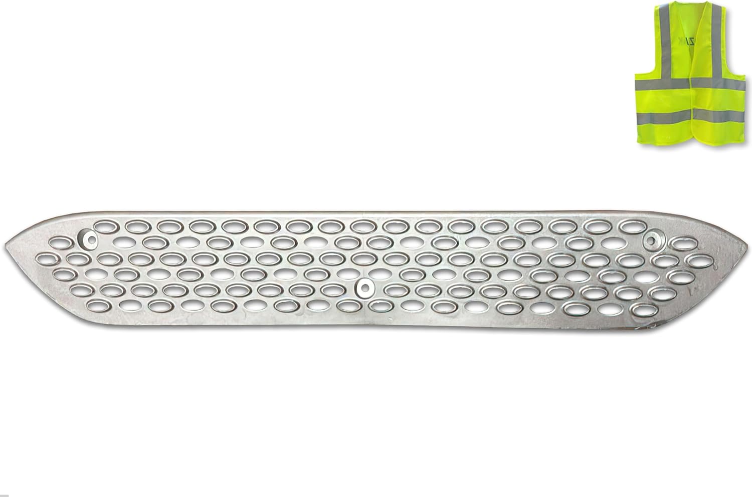 KOZAK Front Step Fairing Lower Metal Step Compatible with Peterbilt 579 Next Gen 2022+ PLUS Logo and Reflective Vest