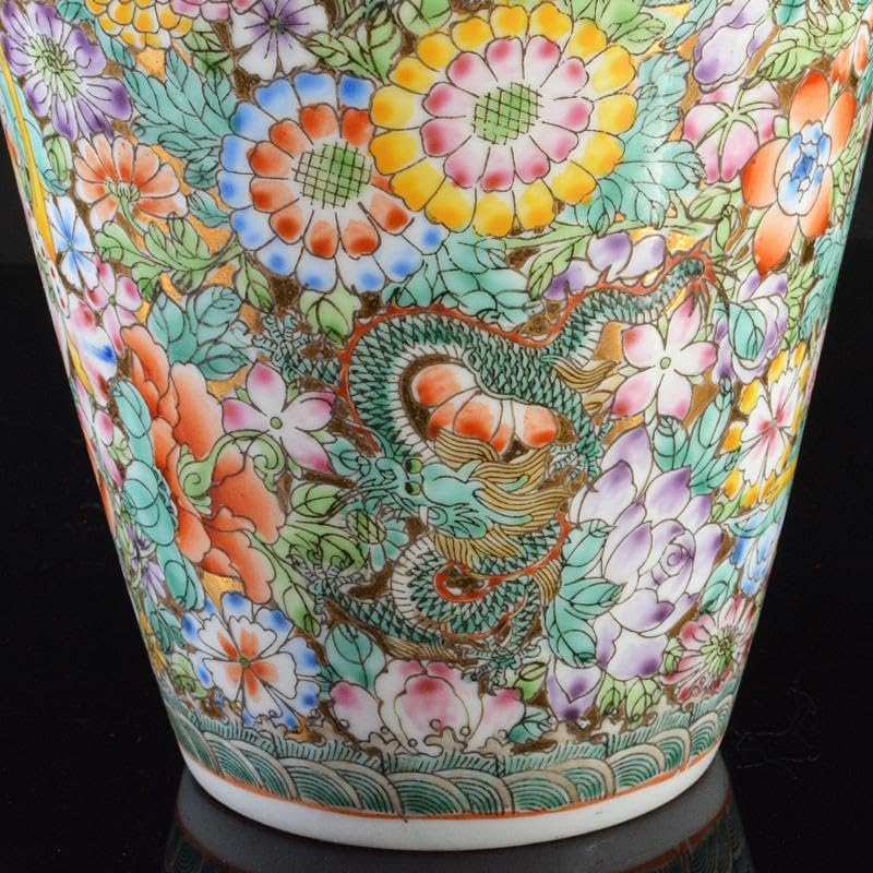 中国　中国景徳鎮製款　薄胎　粉彩百花龍文瓶　梅瓶　F　R6147B 中国 中国景徳鎮製款 薄胎 粉彩百花龍文瓶 梅瓶