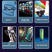 Vista 8 de Gafas 3D VR, gafas inteligentes VR gafas de realidad aumentada 4K 3D Gaint pantalla miopía gafas portátiles VR gafas de realidad virtual