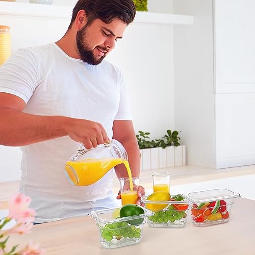 Miniatura 5 de Zubebe 6 unidades de estante de drenaje de plástico para tamaño bandeja de alimentos transparente rejilla de plástico acrílico bandejas de drenaje