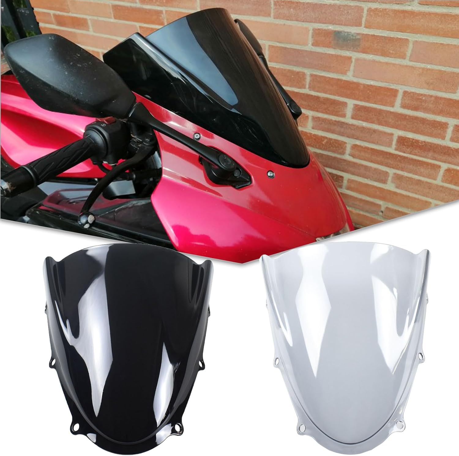 Wind Shild Screen Protector Compatible for Su&zu&ki GSX-R125 GSX R 125 GSXR125 2017 2018 2019 Motorcycle Accessories Windshield Windscreen (Lightsmoke)