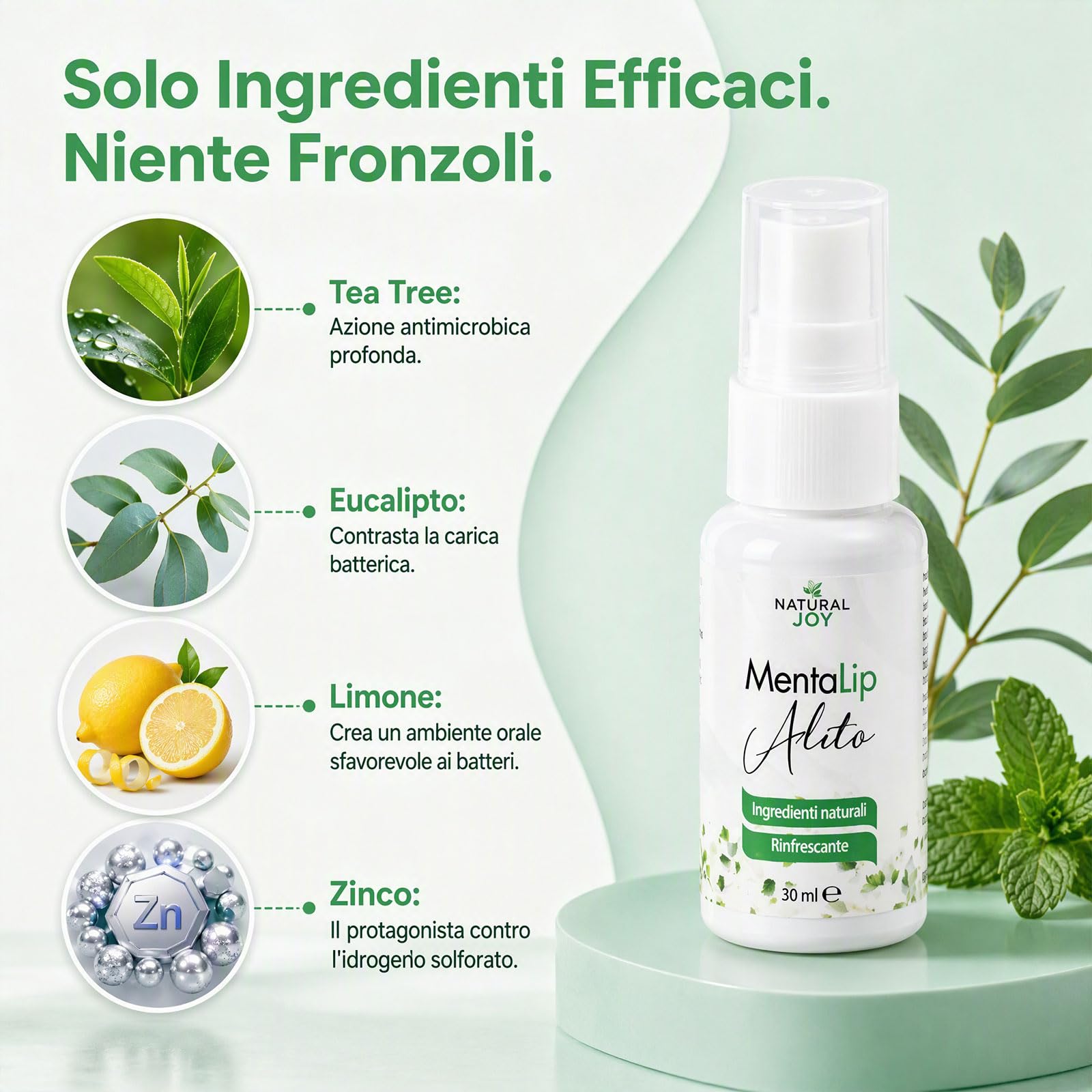 Mentalip Spray Alito, Mentalip Spray Orale Alito Fresco, 30ml | Alito Fresco, Sollievo Efficacemente L'Alito Cattivo E Il Cattivo Odore Della Bocca