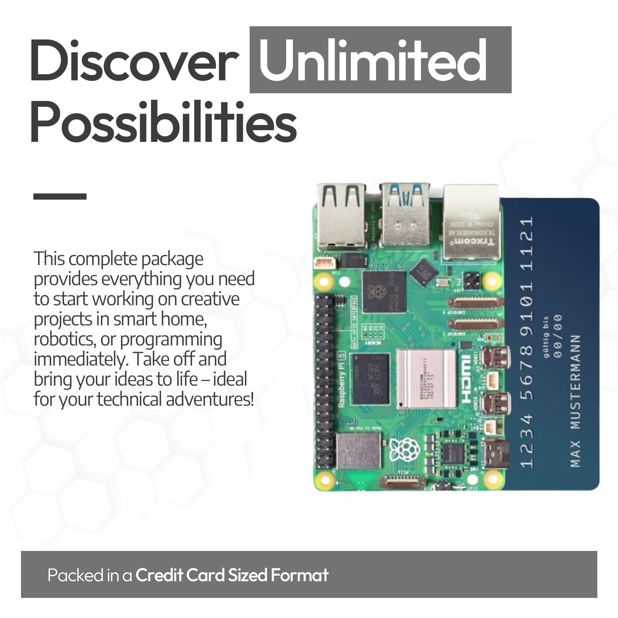 Amazon.com: Raspberry Pi 5 8GB PCIe M.2 NVMe - Set | Metal