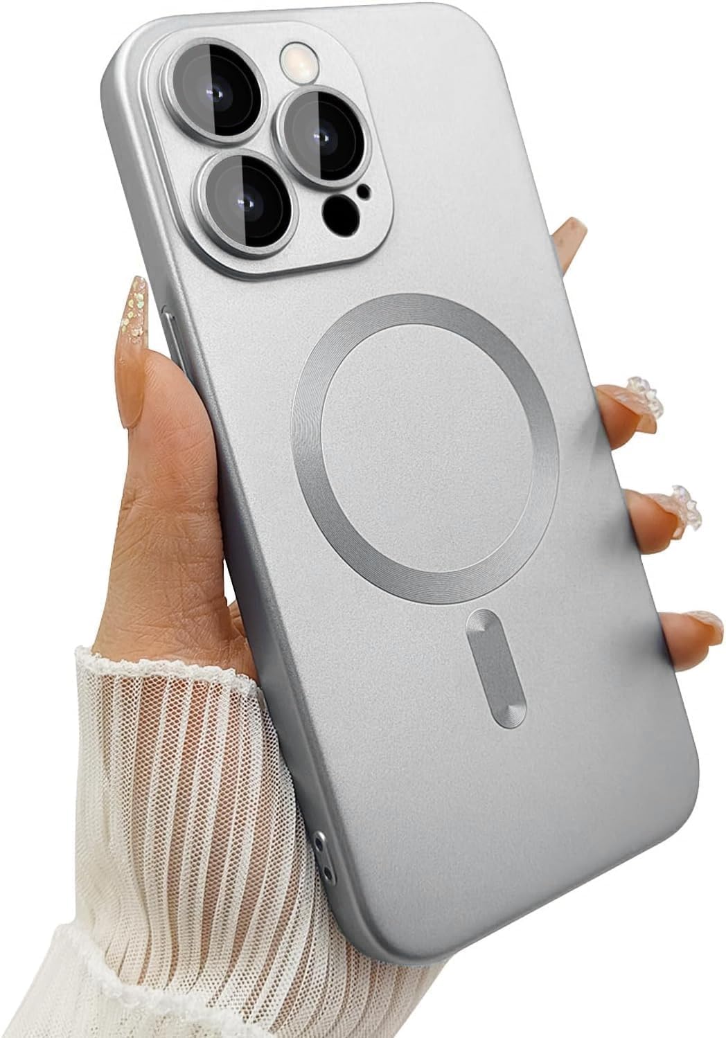 DIZORO Magnetic Case for (iPhone 17 Case) [Compatible with MagSafe][Built-in Camera Lens Protector] Slim Soft Silicone Bumper Shockproof Metallic Luster Back Cover Phone Case (Black) — Amazon image 16