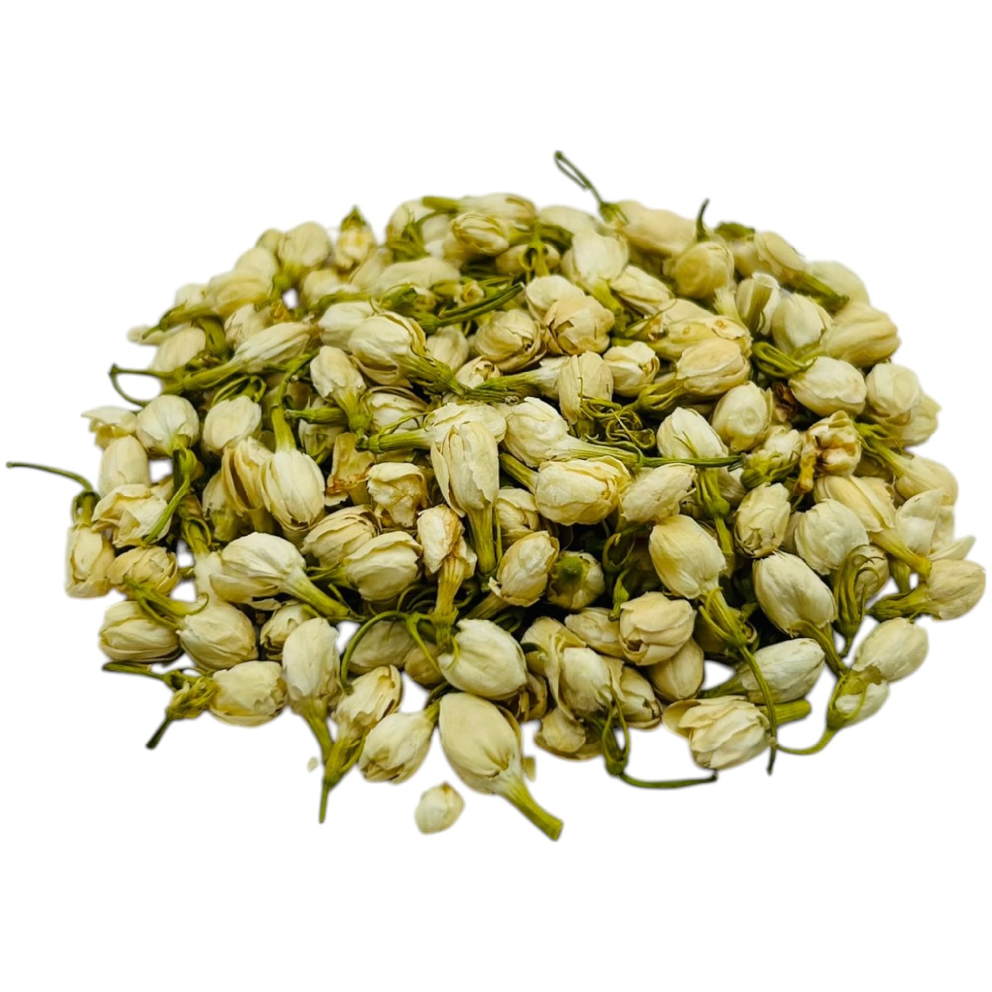 Premium Getrocknete Ganze Jasmin Blüten 25g-1,95Kg | 100% Rein, Ohne Zusatzstoffe oder Künstliche Farbstoffe | Duftendes Heilkraut | Jasminum officinale (460 gramm)