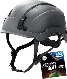 GE Patented Design Safety Helmet Vented, No EPS Foam, 360-degree Impact Absorbing Technology, Reduces Heat Stress, Hard Ha... Price In India