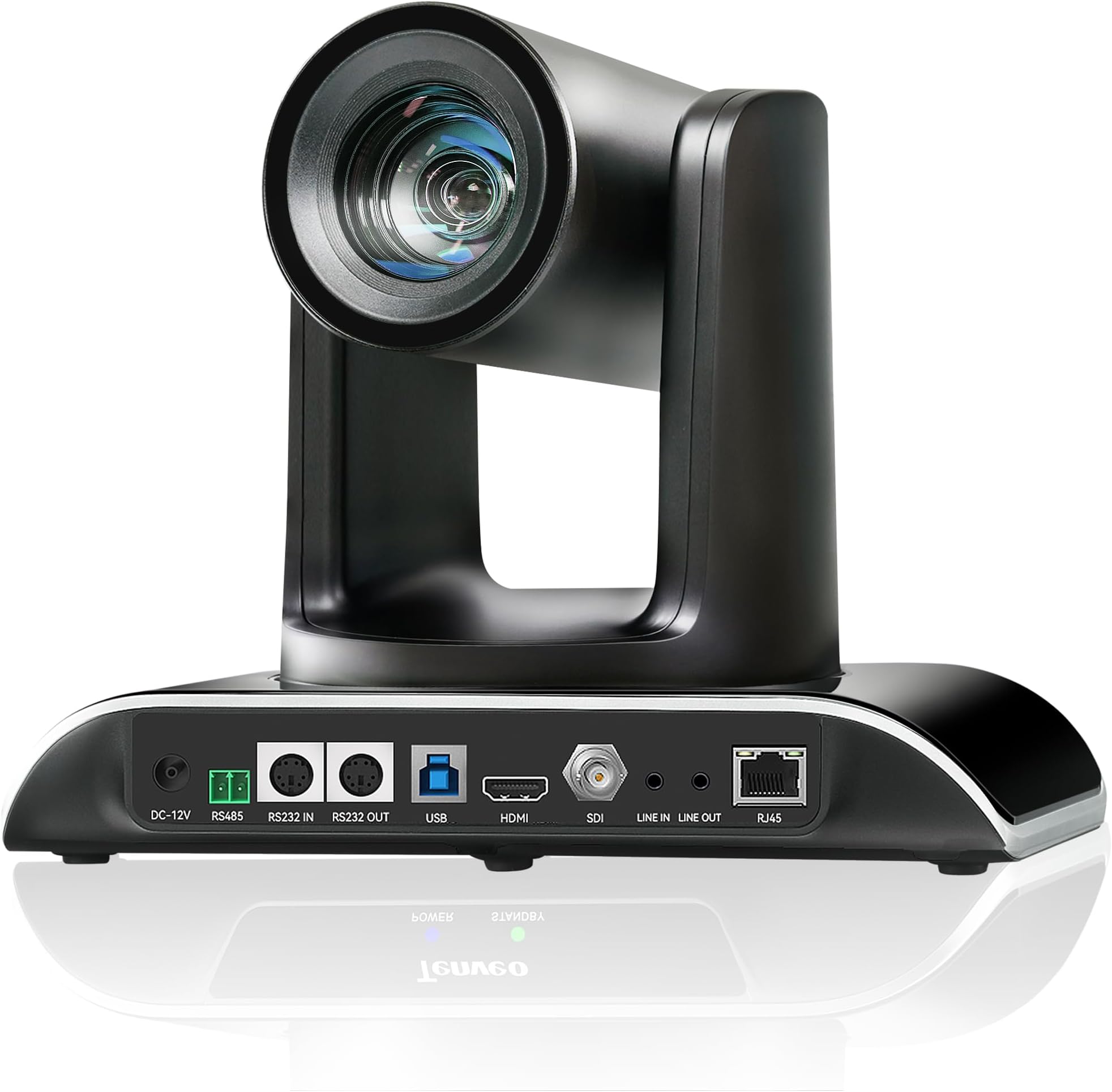 Tenveo AI Auto Tracking PTZ Camera 3G-SDI/HDMI/USB3.0/LAN PoE 20X Optical + 8X Digital Zoom IP PTZ Live Streaming Camera, 1080P 60FPS Wide FOV for Church Services Worship Large Events Live BroadcastGlobal Recycled StandardGlobal Recycled StandardGlobal Recycled Standard