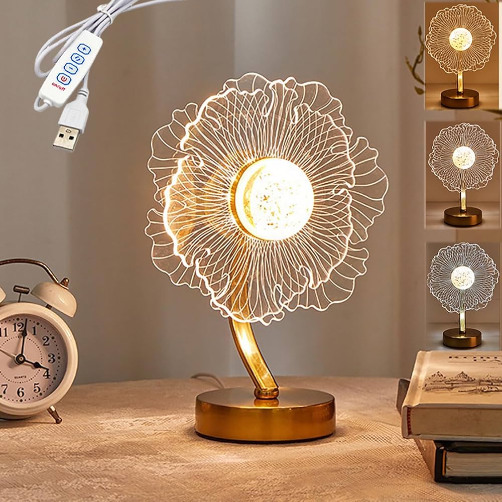 Amazon.co.jp: 間接照明 フラワー テーブルランプ コードレス