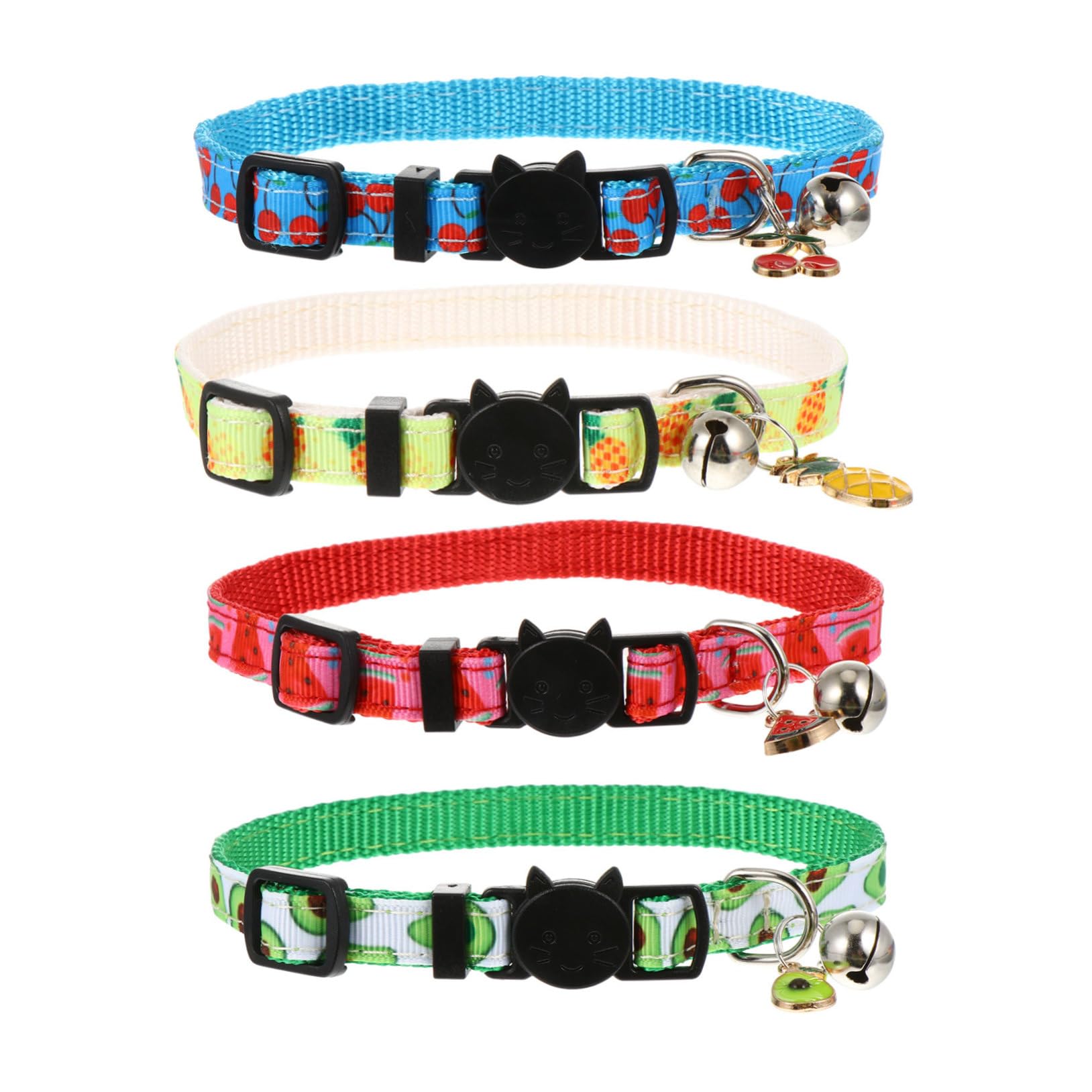 FRCOLOR 12 STK Obsthalsband Für Haustiere Reflektierende Katzenhalsbänder Halskette Mit Glocke Katzenhalsband Baumwolle Polyester Weihnachten Geographisches Positionierungs System Seil