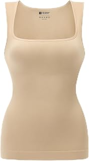 Shapewear Tummy Control Compression Tank Tops for Women Seamless Square Neck Body Shaper Wide Strap Camisole