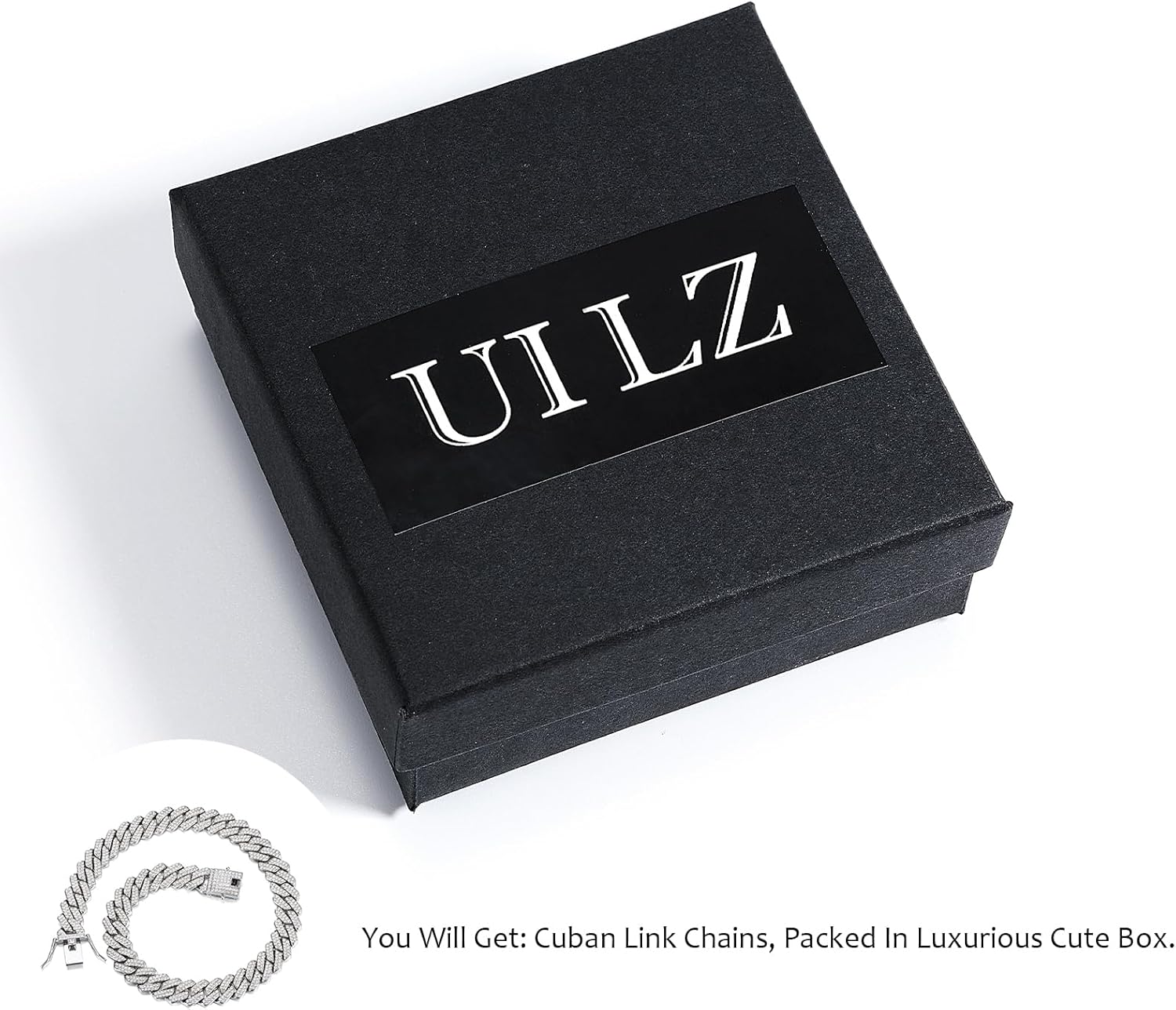 Miniatura 6 de UILZ Cadena cubana de eslabones cubanos para hombre, oro de 18 quilates, plata de Miami, cadena cubana de 182024 pulgadas, joyería de hip hop con