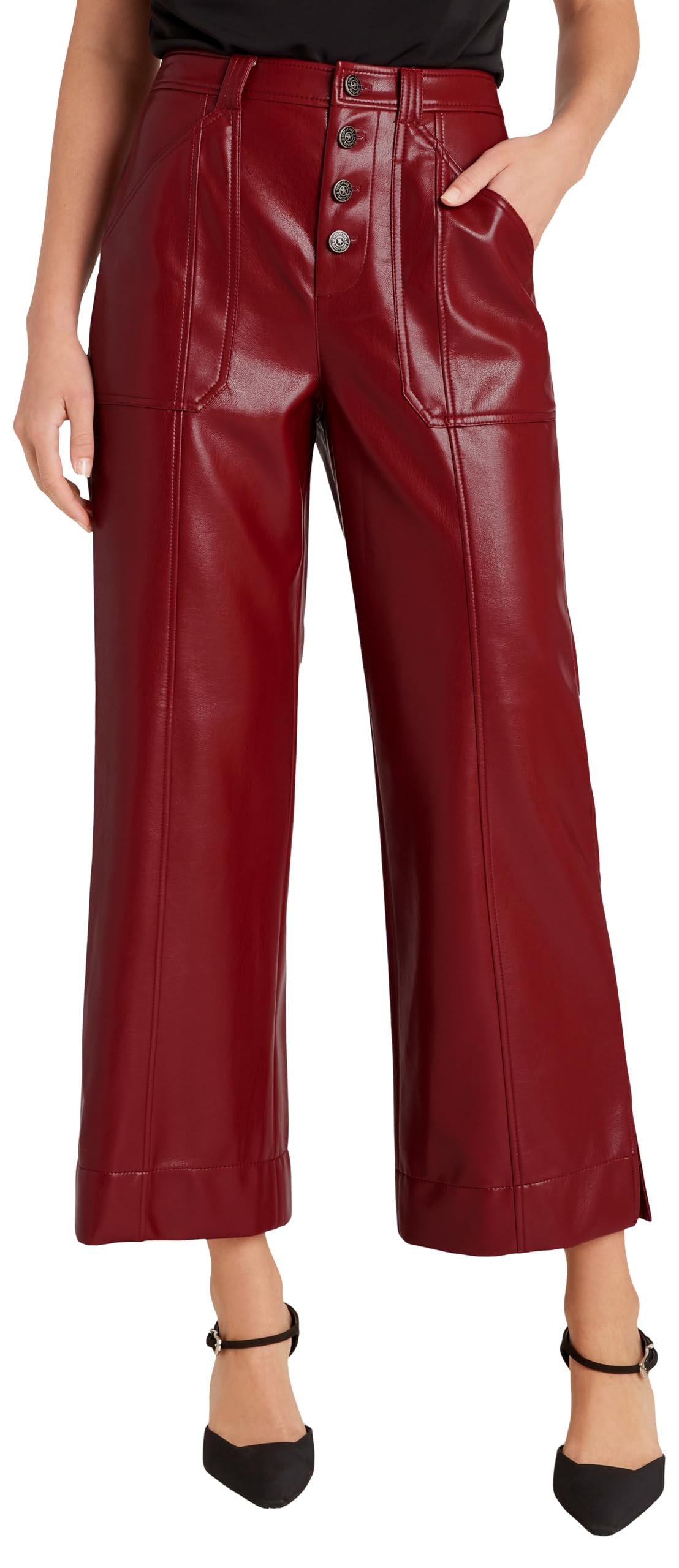 Cinq Sept Womens Vegan Leather Benji Pant