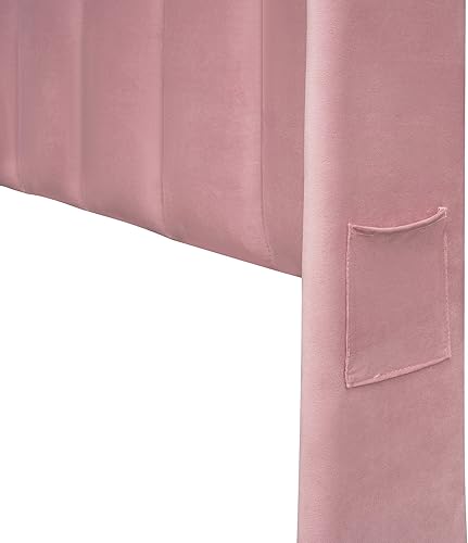 Miniatura 8 de Cama de plataforma de tamaño Queen con cajones para dormitorio, marco de cama tapizado de terciopelo para niños, niñas, adolescentes y adultos, no