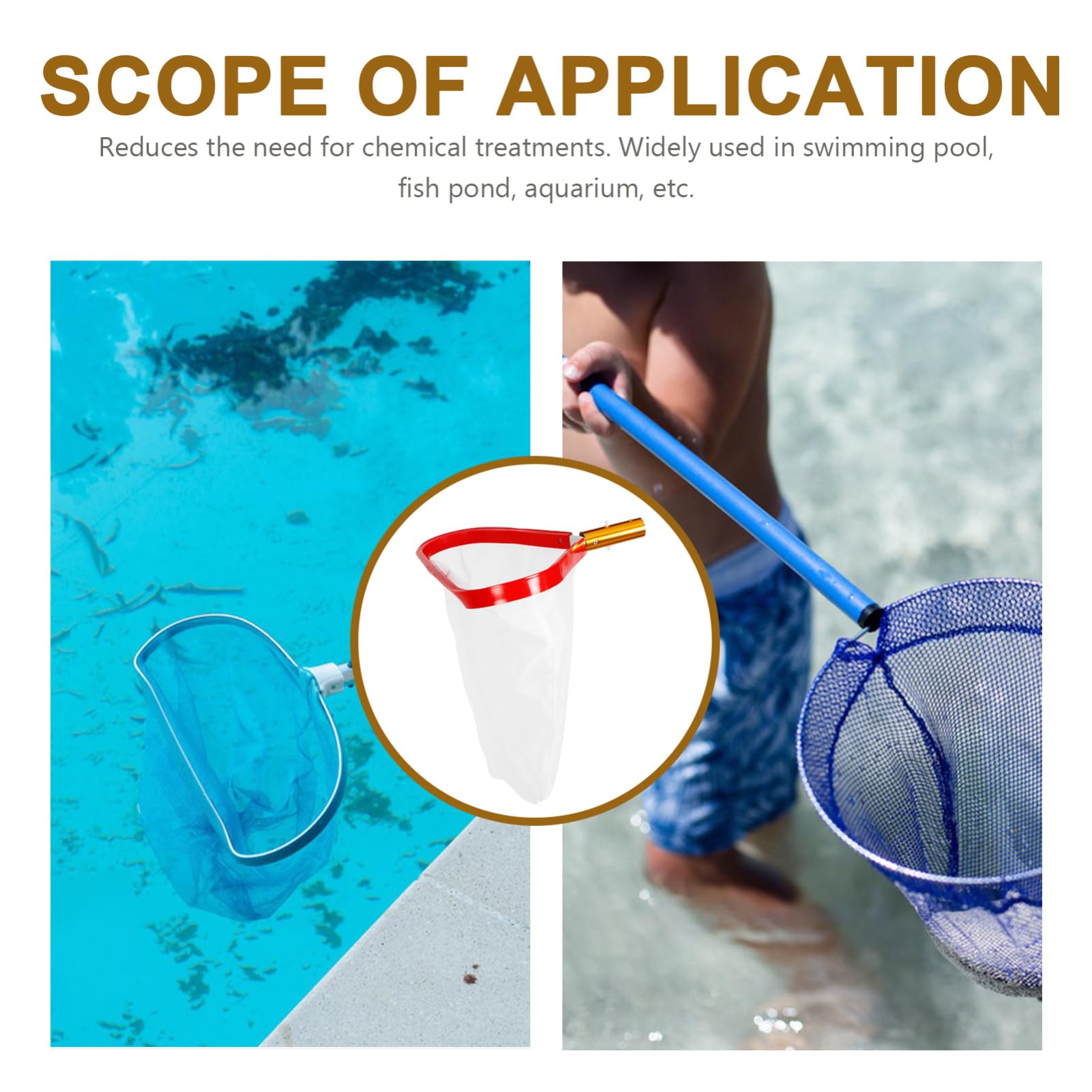 YARNOW Pesca para Limpieza De Estanques y Piscinas Herramienta Skimmer De Piscina para Accesorios De Limpieza De para