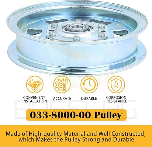 Miniatura 6 de La polea tensora plana 033-8000-00 reemplaza 033-7201-25, 033-7201-00, 033-2000-00, 15422 para cubiertas Bad Boy ZT Series de 48", 50", 54" y 60",
