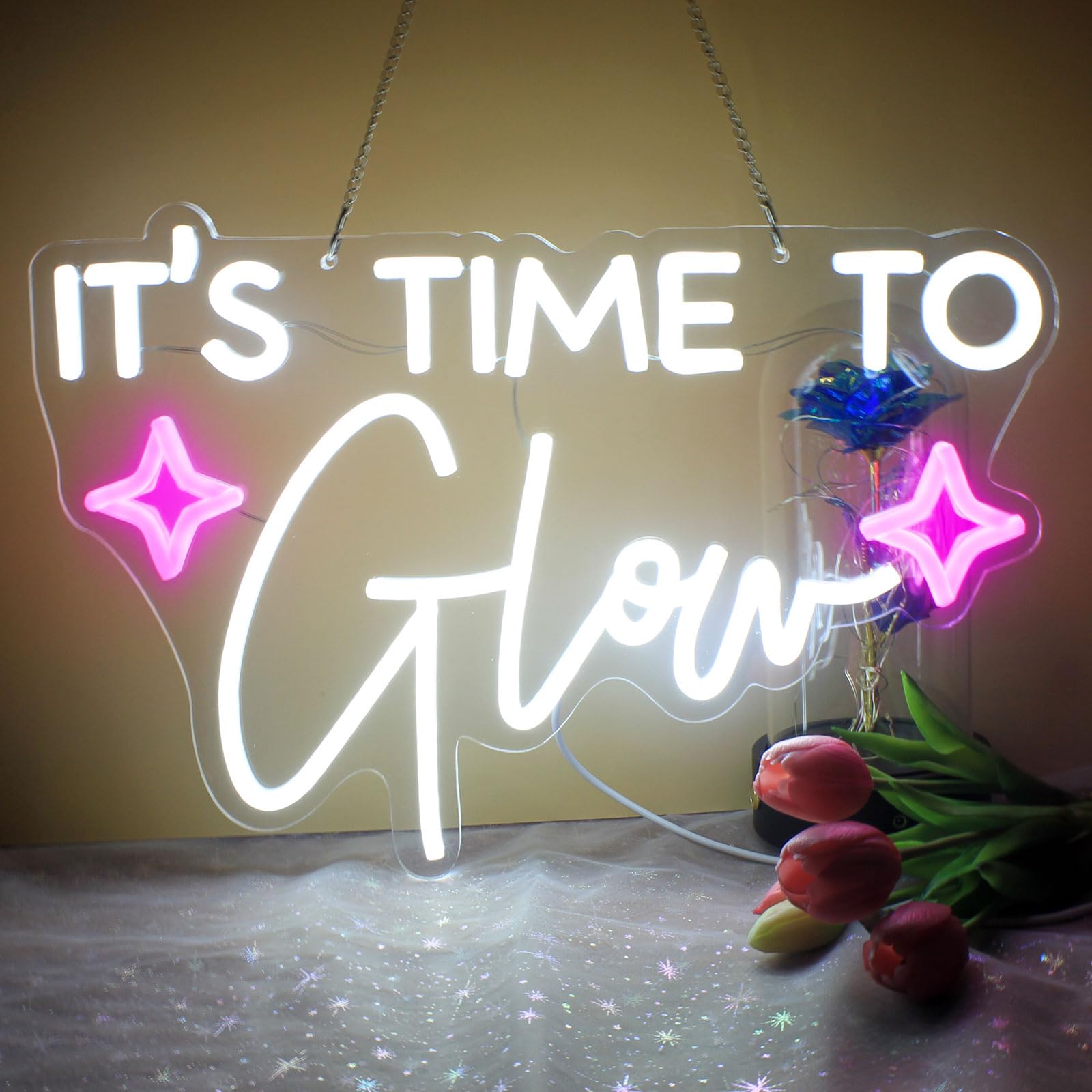 It's Time To Glow Neon Sign Cowgirls Neon Light Sign Girl Glow Party LED Neon Signs for Beauty Room Hair Salon Nails Wax Lash Beauty Decoration Wall Decor - Image 3