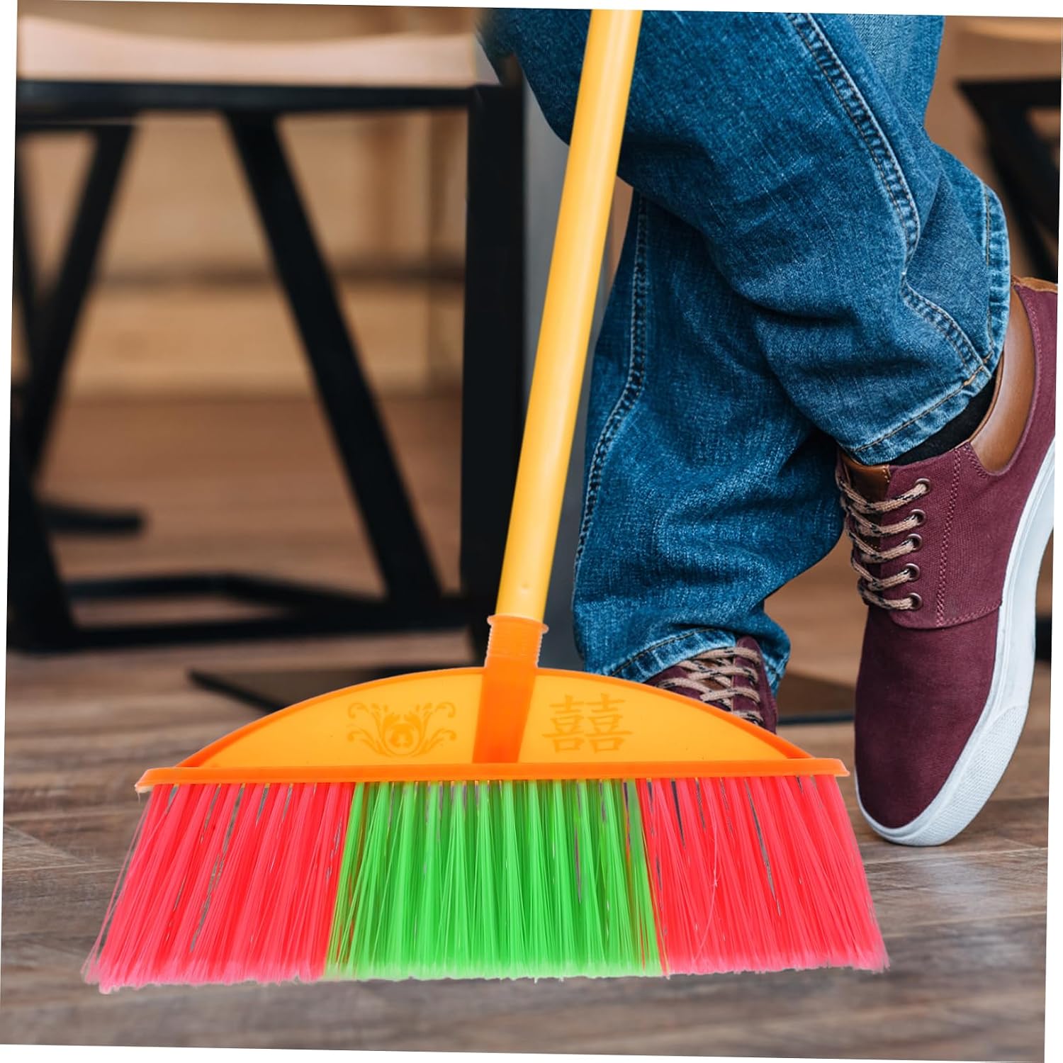 Plastic Broom Head for Household Cleaning Scrub Broom Head Easy to Carry and Store