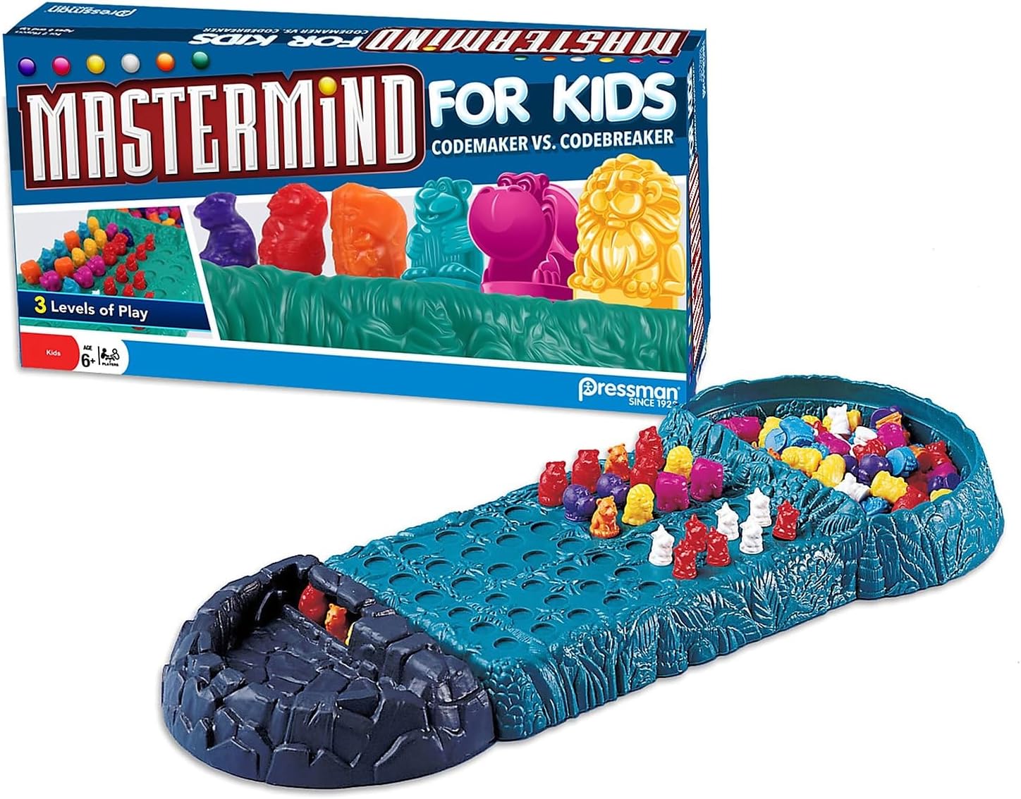 Child playing Mastermind for Kids, placing a peg on the game board