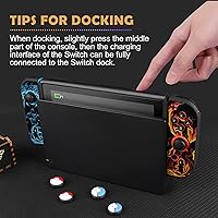 Vista 2 de DLseego Funda protectora para interruptor de monstruo de dibujos animados, carcasa de TPU suave a prueba de golpes, resistente a los arañazos, piel