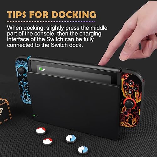 Miniatura 2 de DLseego Funda protectora para interruptor de monstruo de dibujos animados, carcasa de TPU suave a prueba de golpes, resistente a los arañazos, piel