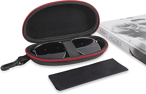 Miniatura 4 de Linkidea Estuche rígido extra grande para lentes de sol, bolsa de almacenamiento de gafas de sol de gran tamaño (XXL), Negro -