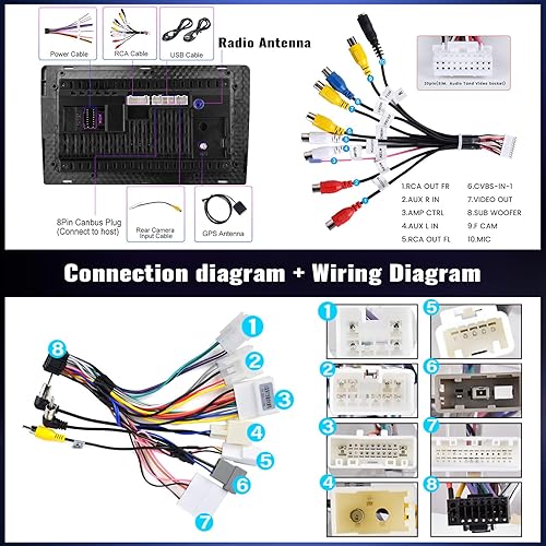 Miniatura 4 de SIXWIN 4G+64G Android 13 Car Stereo para Subaru Forester 2016 2017 2018 9 pulgadas pantalla táctil con CarPlay Android Auto Mirror Link UI Bluetooth