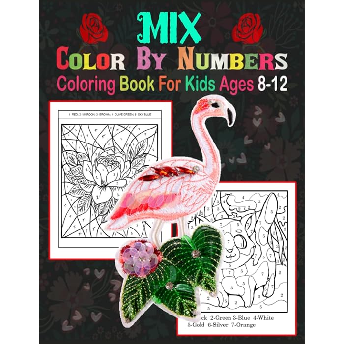 Buy MIX Color BY Numbers Coloring Book For Kids Ages 812 Large Print