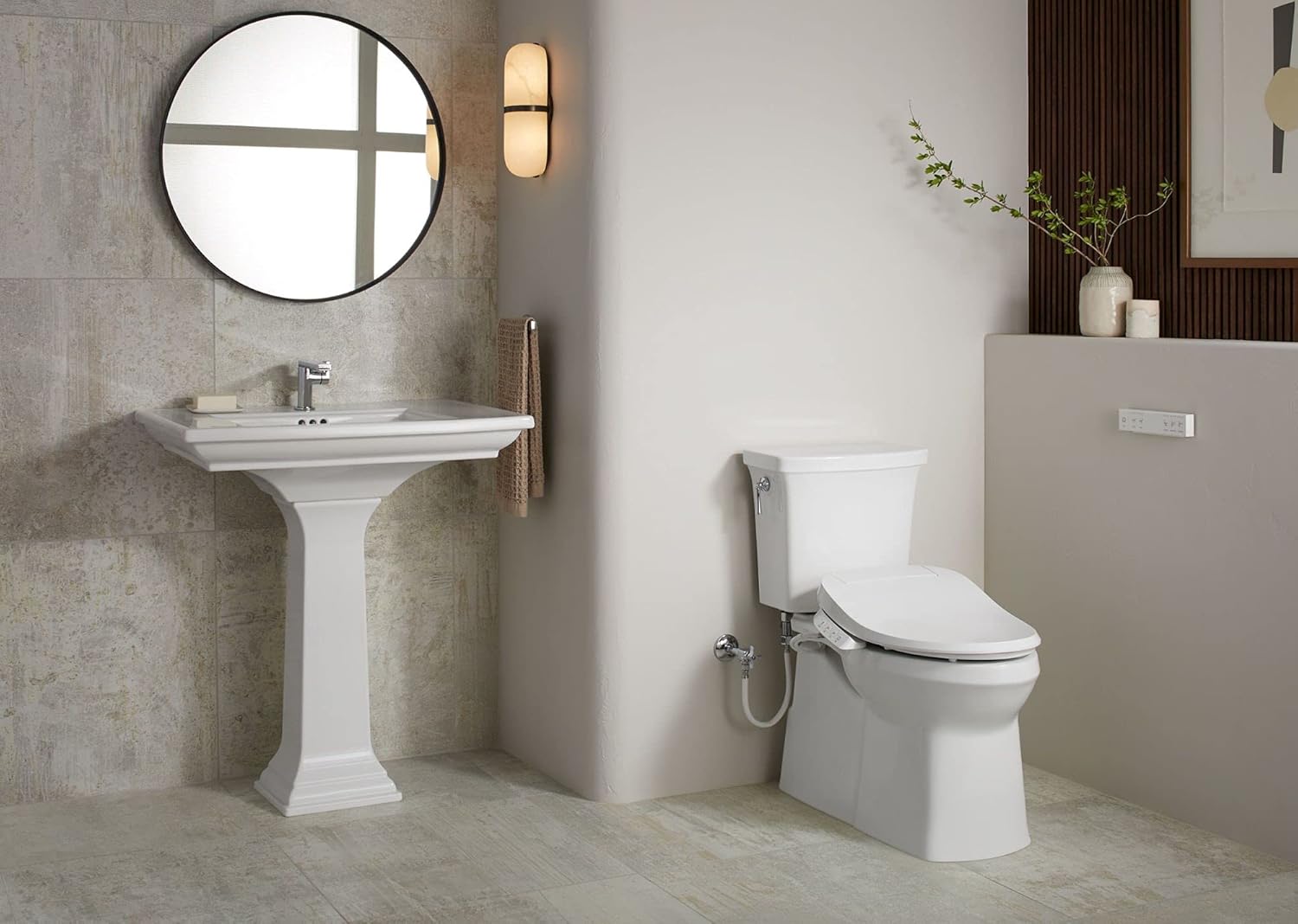 KOHLER K-27142-CR-0 C3-430 Heated Bidet Toilet Seat, Elongated with LED Nightlight, Remote Control and Automatic UV Light Sanitizing , White - - 