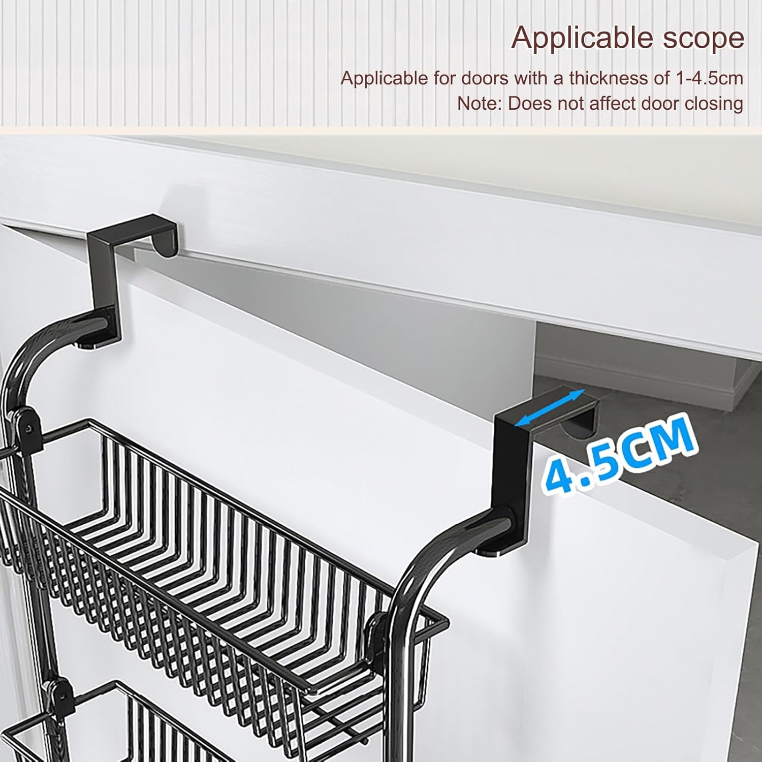 JHDXL 4/6-Tier Over The Door Organizer, Pantry Organization and Storage, Bathroom Organizers and Storage, for Small Space, Bathroom, Kitchen, Laundry(43 * 16.5 * 106cm/17 * 6.5 * 42in)
