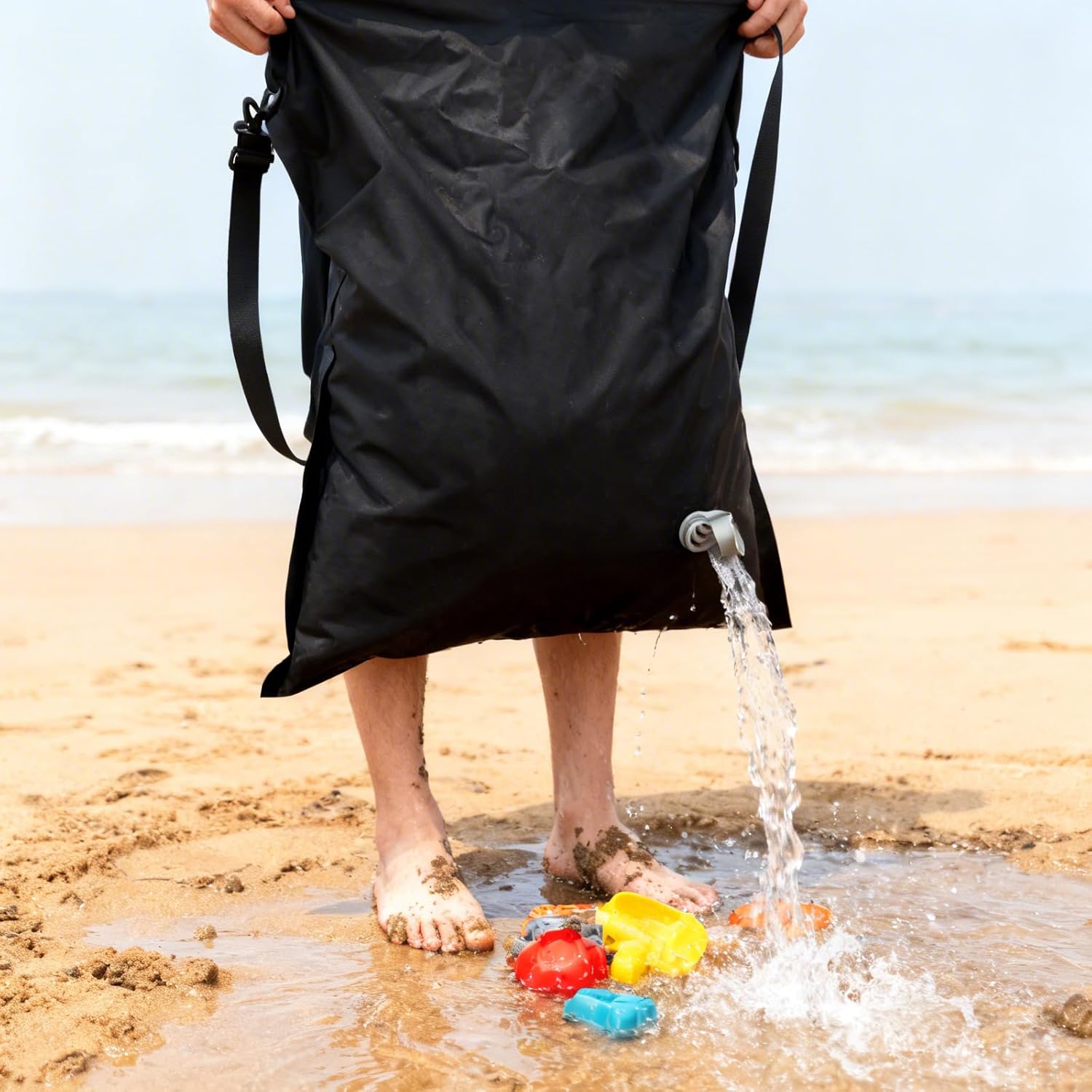 2-in-1 Sand Free Beach Blanket & Tent - 79"x83" Waterproof Picnic Blanket with Inflatable Pillows, No Pump Quick Inflation, Fits 6-10 Seated/4-6 Reclined for Family Camping Travel Backyard