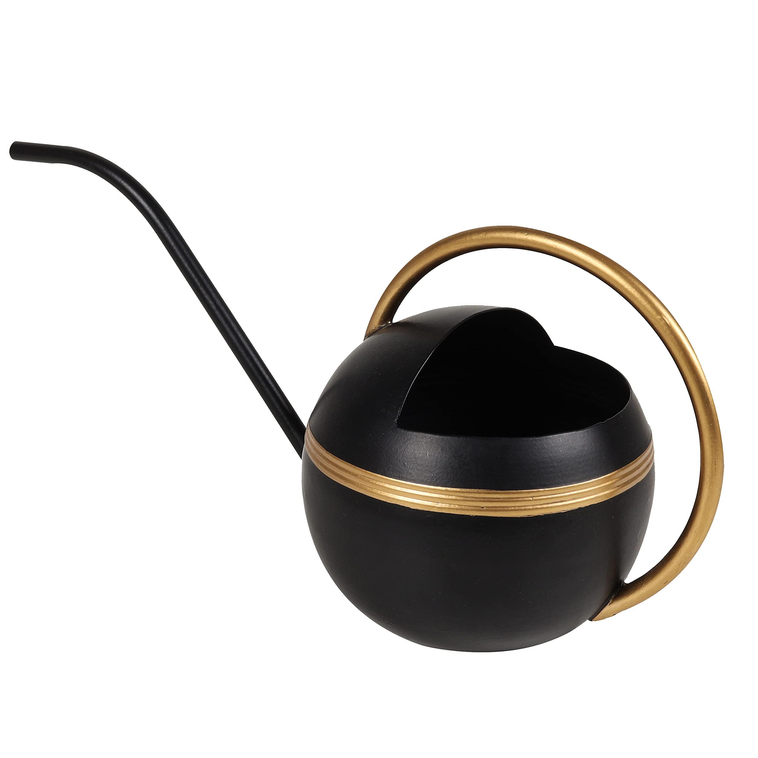DecorBrio -1 Liter Metal Black Gold Color Watering Can for Plants Indoor Outdoor Garden, Rust Free Gardening Tools-(16” X 6” X 7”Ht) (B09T3LHLRJ) Amazon Price History, Amazon Price Tracker