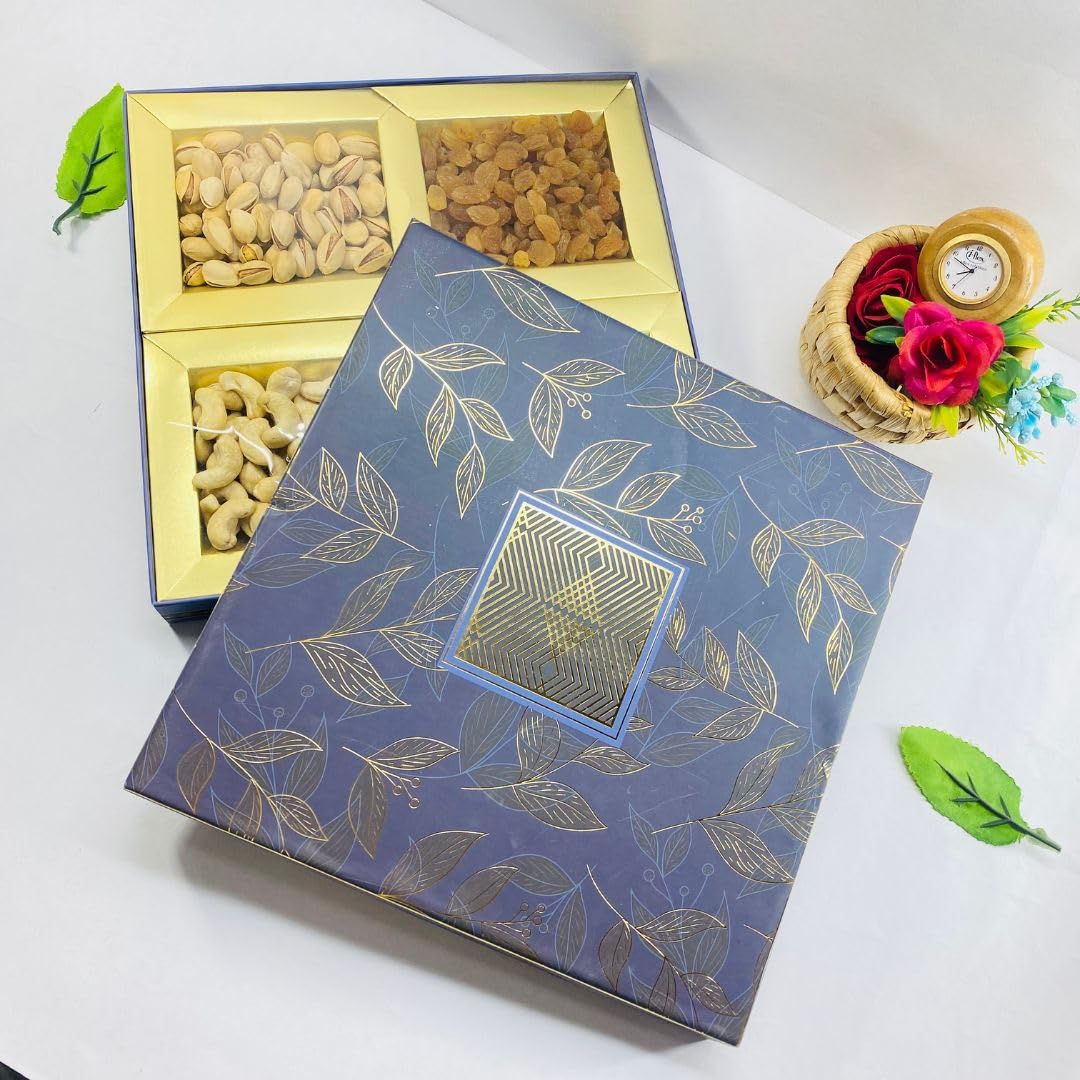 Sab Se Special Diwali Dry Fruits Gift Box 300g - Premium Corporate Gifting Hamper for Employees & Clients | Healthy Festive Pack with Almonds, Cashews, Pistachios & Raisins in 4 Compartments | Elegant Deepawali Gift for Office, Weddings & Family Celebrations 2