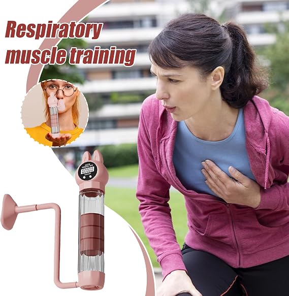 Breath Exercise Device Adjustable Counting Intelligent Mouth Exerciser
