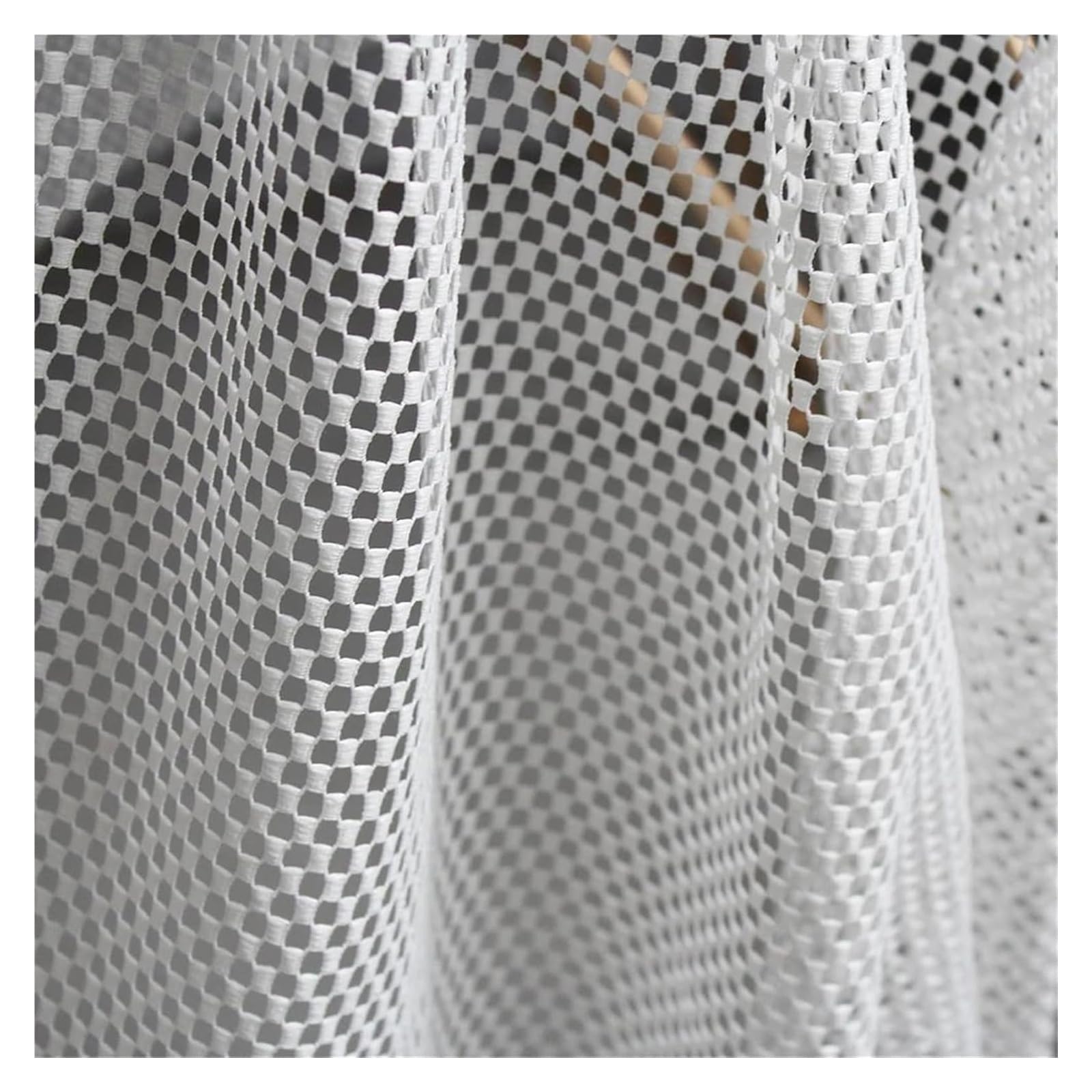 Tejido de malla para costura, Tela de malla bordada inelástica poliéster, multicolor, 90 cm x 145, for falda vestir(White,90cmx145cm)