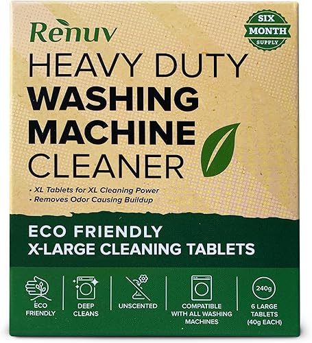 Miniatura 7 de Renuv Tabletas descalcificadoras para lavadora de alta resistencia, limpieza profunda para carga frontal o lavadora de carga superior (paquete de 6,
