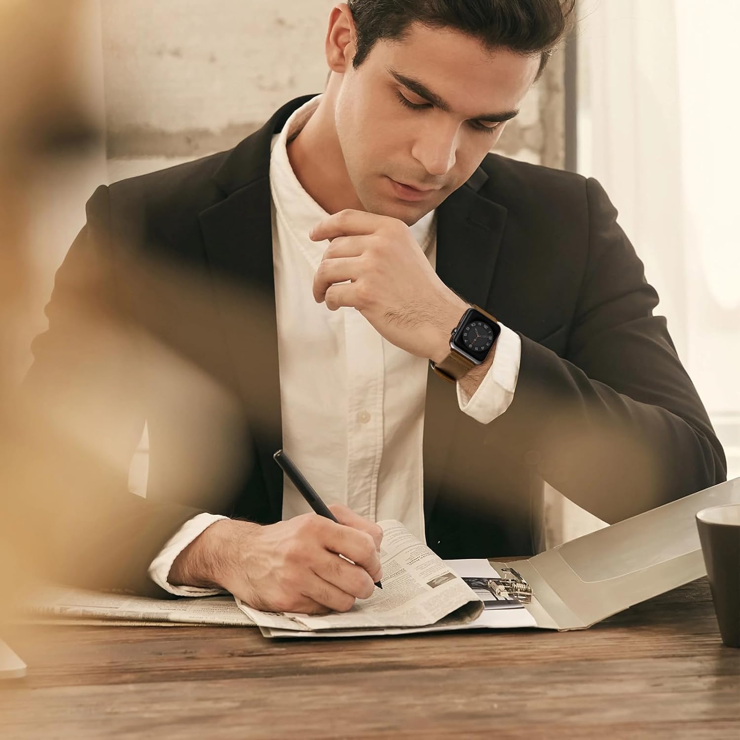 Vintage Leather Bands Compatible with Apple Watch Band 38mm 40mm 41mm 42mm 44mm 45mm 46mm 49mm, Genuine Leather Retro Strap Compatible for Men Women iWatch Ultra SE Series 11/10/9/8/7/6/5/4/3/2/1 - Image 6