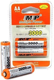 بطارية ايه ايه قابلة لإعادة الشحن ببطارية سعة 3000 مللي امبير في الساعة في الساعة وجهد 1.2 فولت من مالتي باور