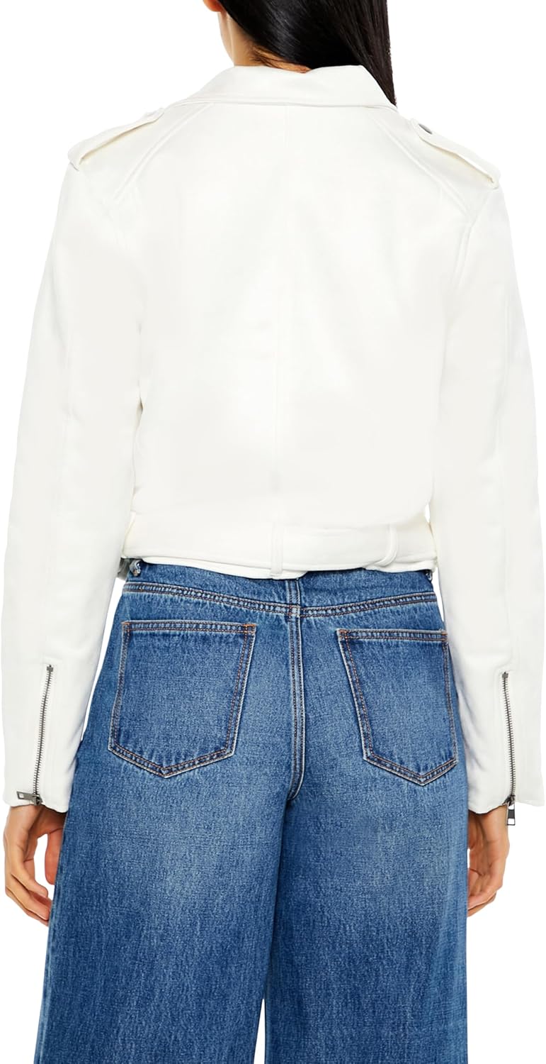Forever 21 womens Faux Suede Cropped Moto Jacket - Image 5