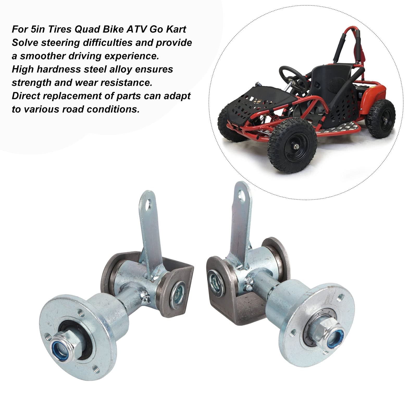 Piasta Koła Zwrotnica, 17mm 3 Szpilki Przednia Zwrotnica Wrzeciona 5in Opony do Quada ATV Gokart