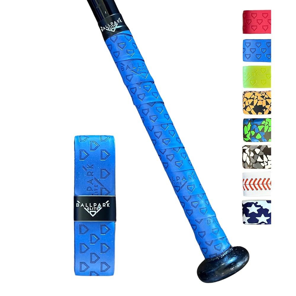 Ballpark Elite Bat Grip Tape for Baseball/Softball | 1.10 MM Precut Baseball Bat Grip Replacement | Navy Blue